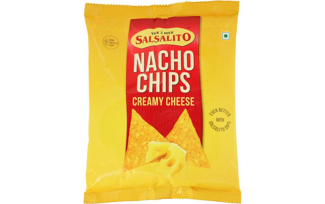 Salsalito Nacho Chips Creamy Cheese   Pack  45 grams